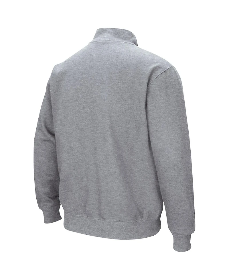 Colosseum Men's Heather Gray Illinois Fighting Illini Tortugas Quarter-Zip Jacket