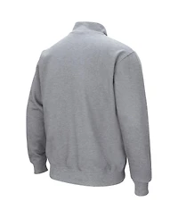 Colosseum Men's Heather Gray Illinois Fighting Illini Tortugas Quarter-Zip Jacket