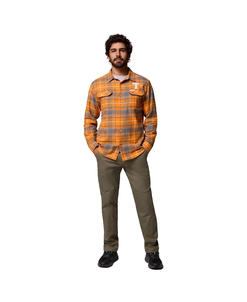 Columbia Men's Tennessee Orange Tennessee Volunteers Omni-Wick Flannel Long Sleeve Button-Up Shirt