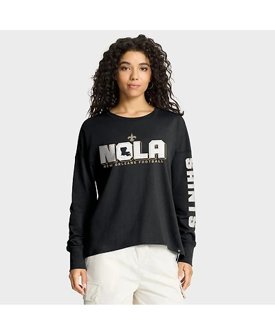 Fanatics Women's Black New Orleans Saints Hometown Legacy Long Sleeve T-Shirt