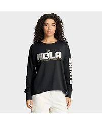 Fanatics Women's Black New Orleans Saints Hometown Legacy Long Sleeve T-Shirt