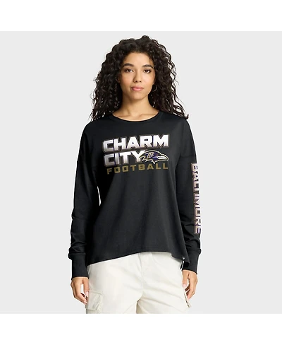 Fanatics Women's Black Baltimore Ravens Hometown Legacy Long Sleeve T-Shirt