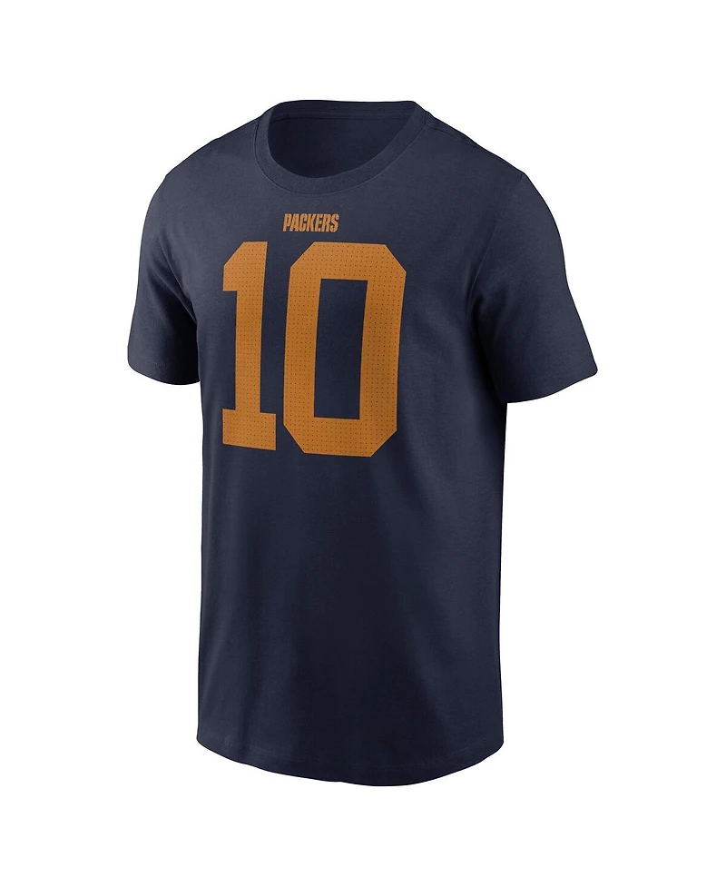 Nike Men's Jordan Love Navy Green Bay Packers The 1923 Classic Name Number T-Shirt
