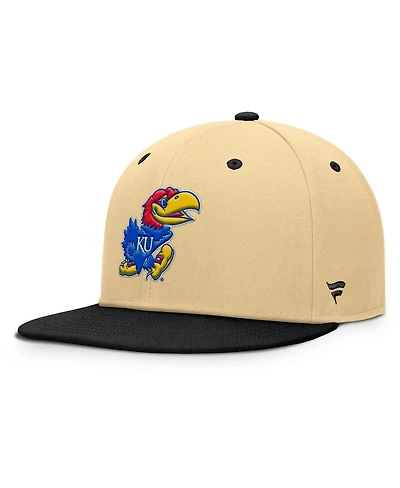 Fanatics Men's Khaki/Black Kansas Jayhawks Balance Fitted Hat