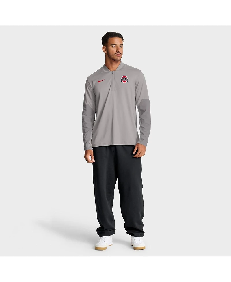Nike Men's Gray Ohio State Buckeyes One Goal Performance Half-Zip Pullover Sweatshirt