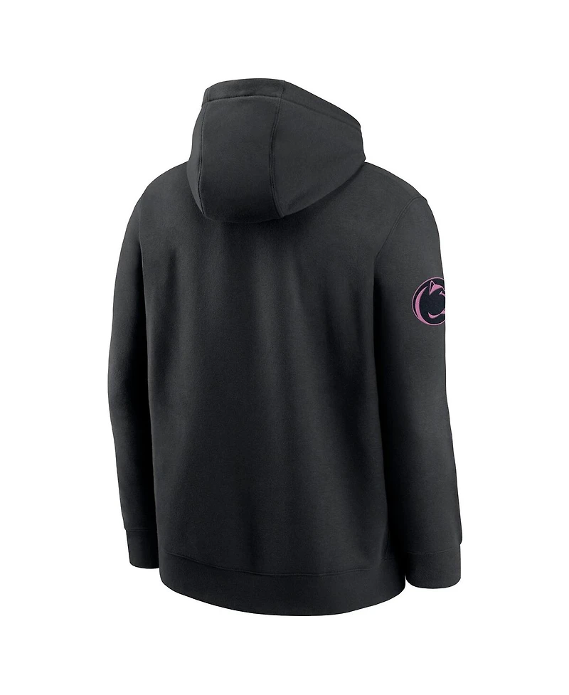 Nike Men's Black Penn State Nittany Lions 2025 Sideline Club Fleece Pullover Hoodie