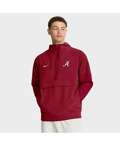 Nike Men's Crimson Alabama Tide Anorak Half-Zip Hoodie Jacket