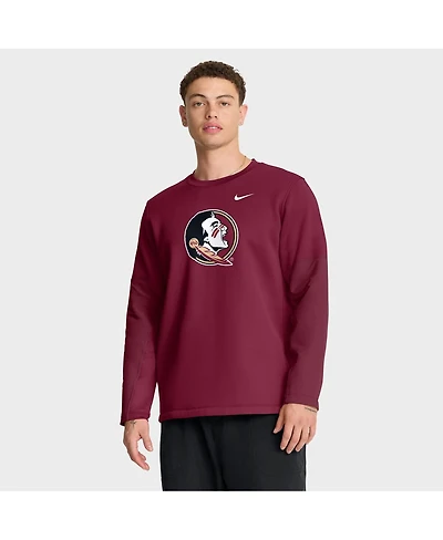 Nike Men's Garnet Florida State Seminoles 2025 Sideline Coach Performance Long Sleeve T-Shirt