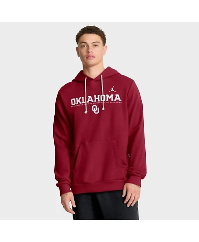 Jordan Men's Crimson Oklahoma Sooners 2025 Sideline Standard Issue Dri-fit Hoodie