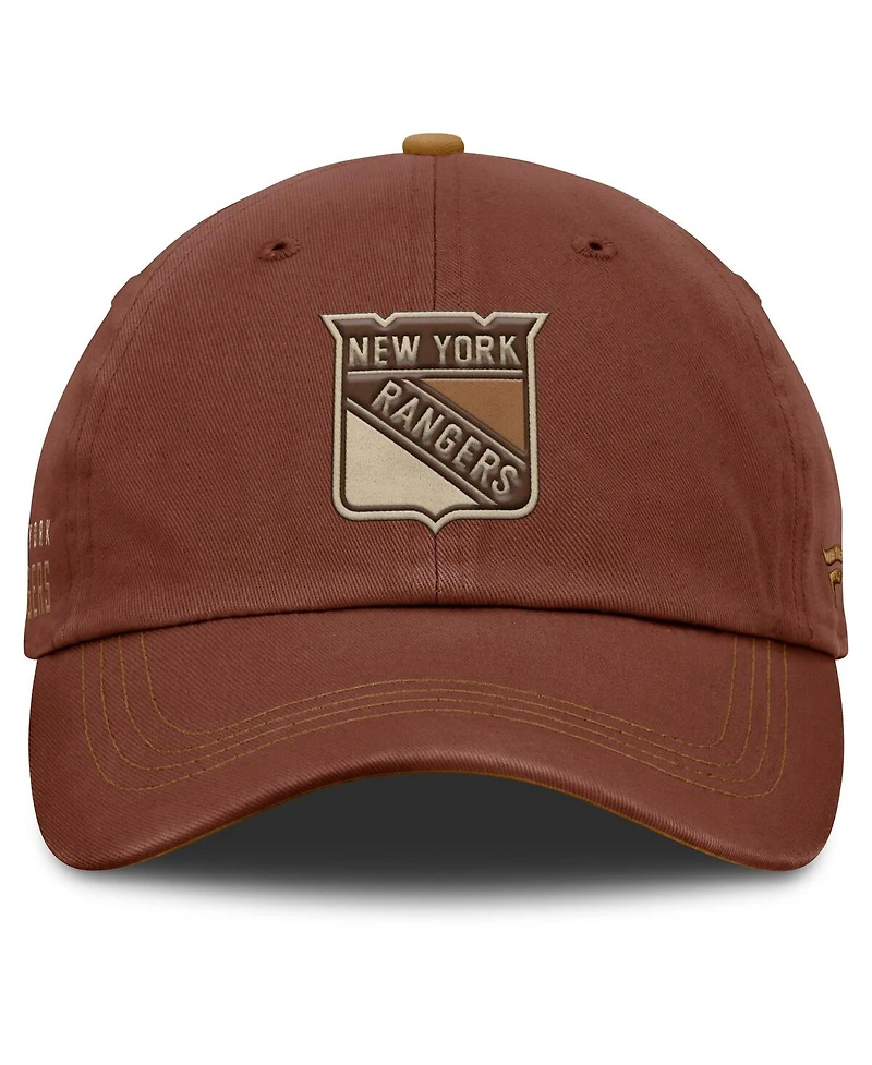 Fanatics Men's Brown New York Rangers Fall Leaves Timber Adjustable Hat