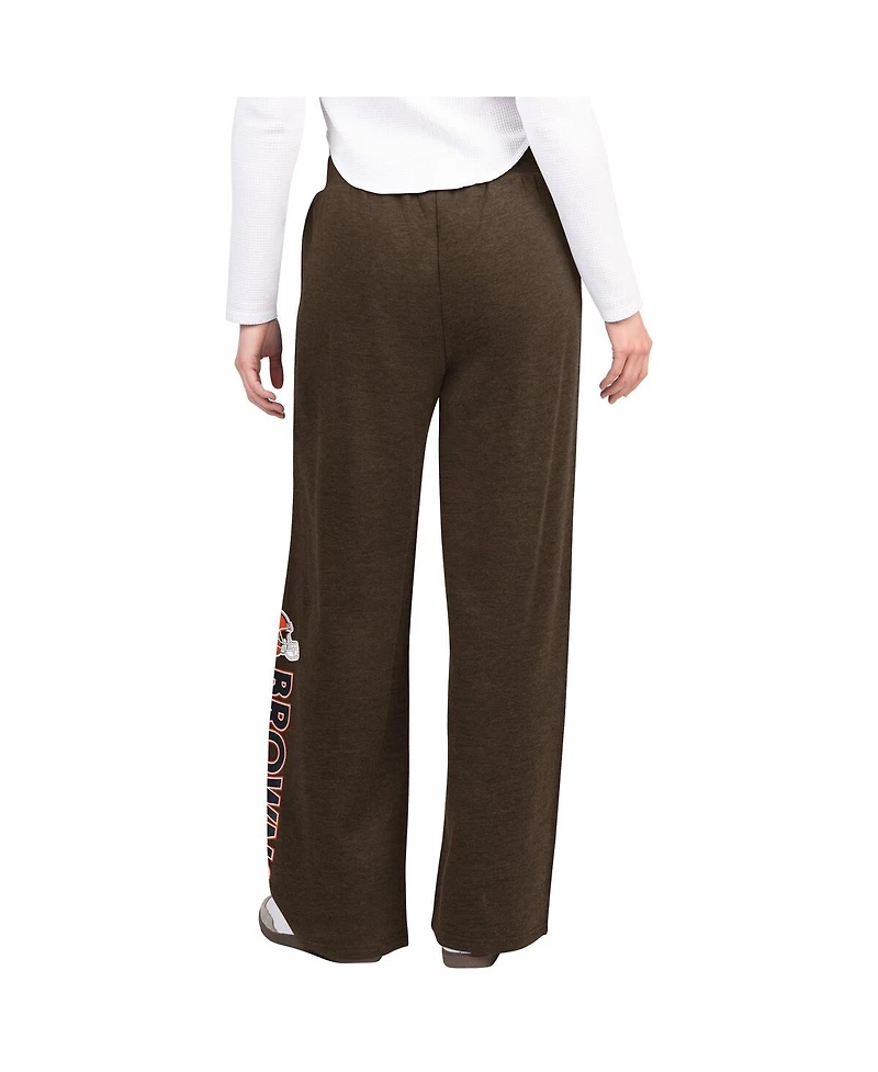 G-iii 4Her by Carl Banks Women's Brown Cleveland Browns Field Wide Leg Sweatpants