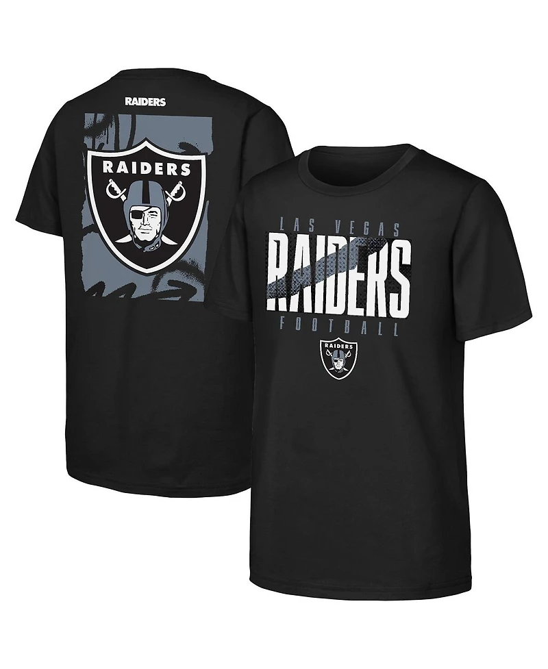 Outerstuff Big Boys and Girls Black Las Vegas Raiders Posterize T-Shirt