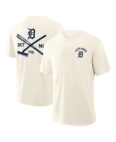 Fanatics Men's Cream Detroit Tigers Nostalgia Stadium Slub T-Shirt