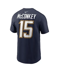 Nike Men's Ladd McConkey Navy Los Angeles Chargers Alternate Super Name Number T-Shirt