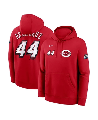 Nike Men's Elly De La Cruz Red Cincinnati Reds 2025 Mlb Speedway Classic Name Number Hoodie