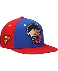 Lids Big Boys and Girls Royal/Red Superman Chibi Glow-in-the-Dark Snapback Hat