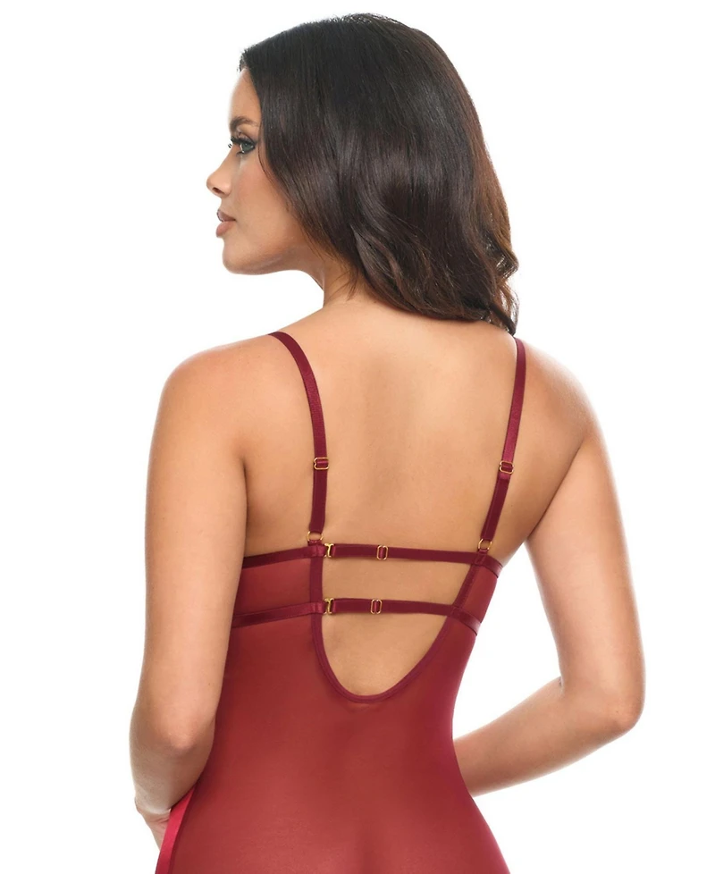 Oh La Cheri Women's Serena Satin Babydoll Dress