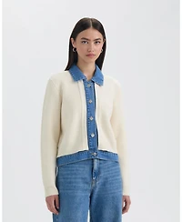 Nvlt Women's Sweater Jean Jacket