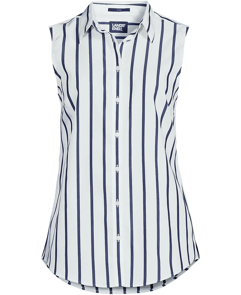 Lands' End Plus No Iron Sleeveless Shirt