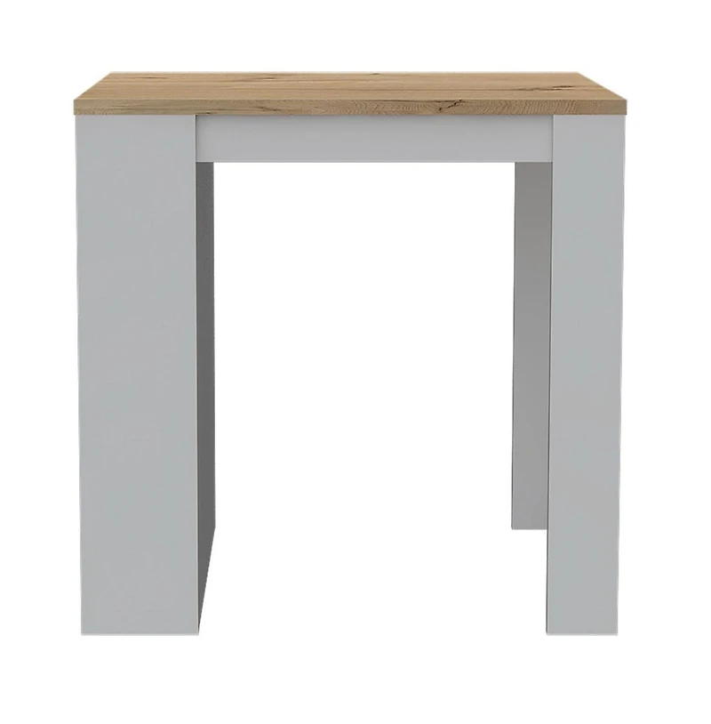 Tuhome Tanna Kitchen Island White / Light Oak Mdf
