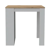 Tuhome Tanna Kitchen Island White / Light Oak Mdf