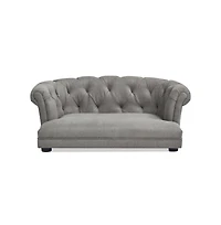 Zeus & Ruta 36.5" Chesterfield Pet Sofa in Uptown Gray
