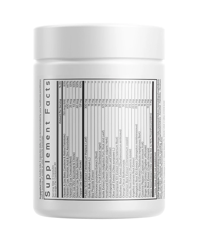 Codeage Liposomal Mullein Ultra Supplement