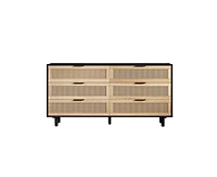 Casainc Rattan Storage Cabinet with 6-Drawers