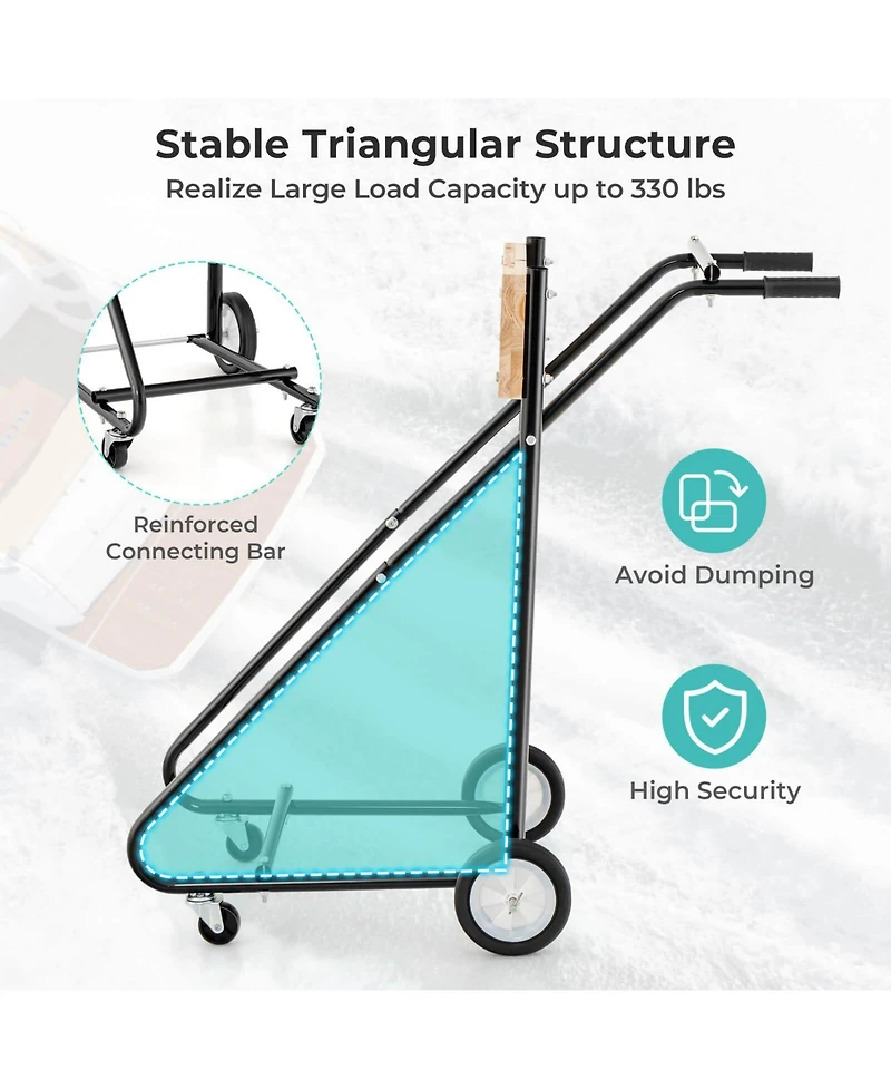 Costway Outboard Boat Motor Stand Heavy Duty Engine Carrier Cart Dolly with 4 Smooth Wheels
