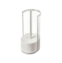 iDesign Fluted Plastic Toilet Brush and Holder - Clear/Satin/Gray