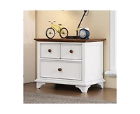 Casainc Wooden Small Cabinet with Two Drawer