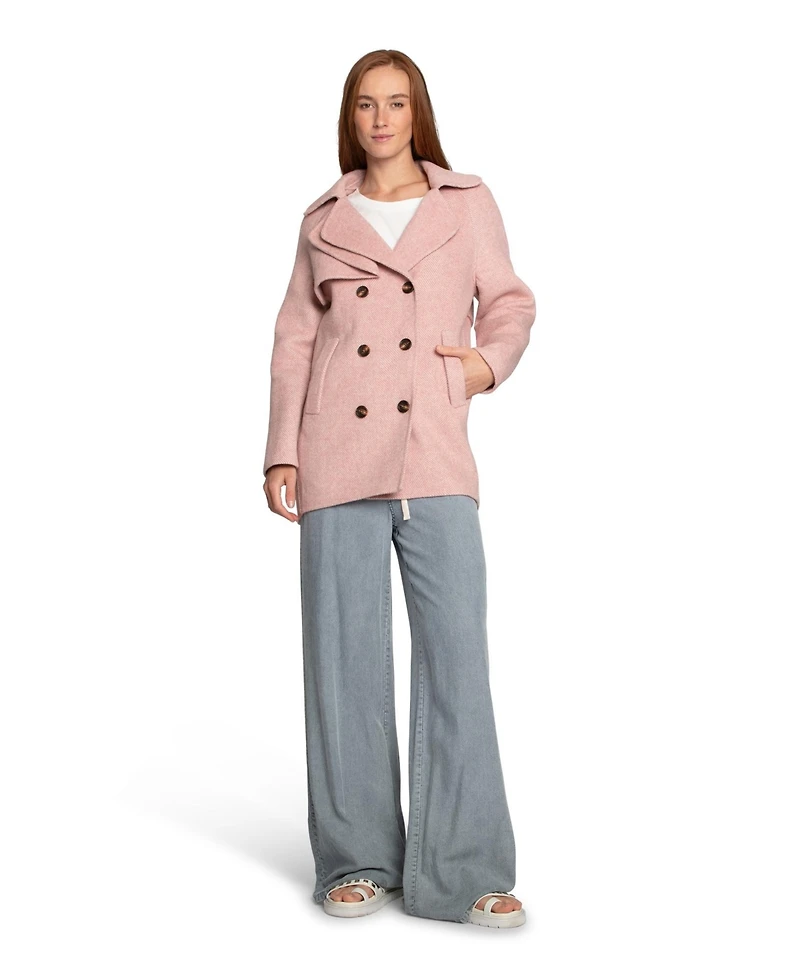 Belle & Bloom Women's Wanna Be Loved Wool Blend Peacoat