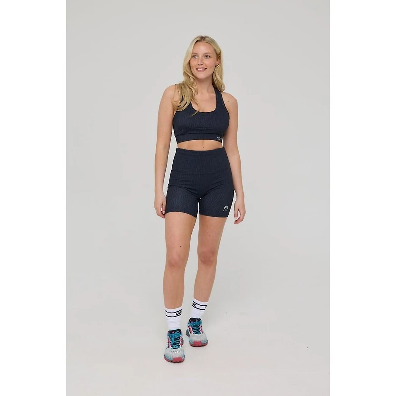 Oosc Infinite High Waisted Shorts - Black Tiger