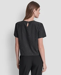 Dkny Women's Crewneck Short Sleeves Top
