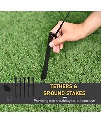Homcom 6 ft Inflatable Solider Outdoor Nutcracker Display w/ Led Lights