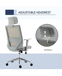 Vinsetto Swivel Office Chair Task Chair w/ Adjustable Height, Headrest,