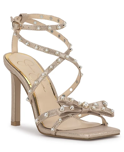 Jessica Simpson Women's Loelva Strappy Studded Dress Sandals