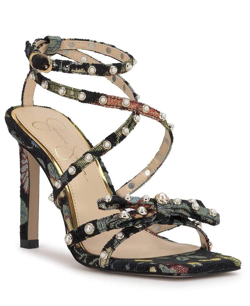 Jessica Simpson Women's Loelva Strappy Studded Dress Sandals