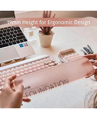 Lofree Dot Foundation Mechanical Keyboard with Jelly Palm Rest, 75% Hot-swappable, Rechargeable, Multi-Connection for Windows