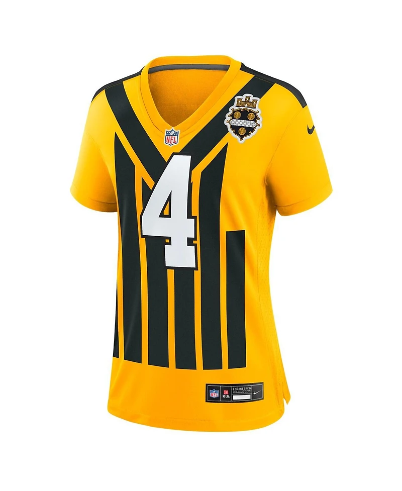 Nike Women's Dk Metcalf Gold Pittsburgh Steelers Alternate 1933 Throwback Game Jersey