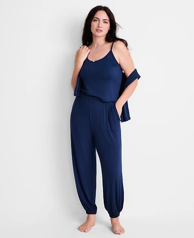 State of Day Women's 3-Piece Long-Sleeve Cardigan, Top and Pants Pajama Set, Macy's Exclusive