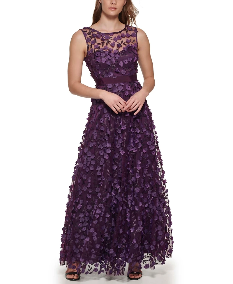 Eliza J Women's Tiered Floating Flowers Dress
