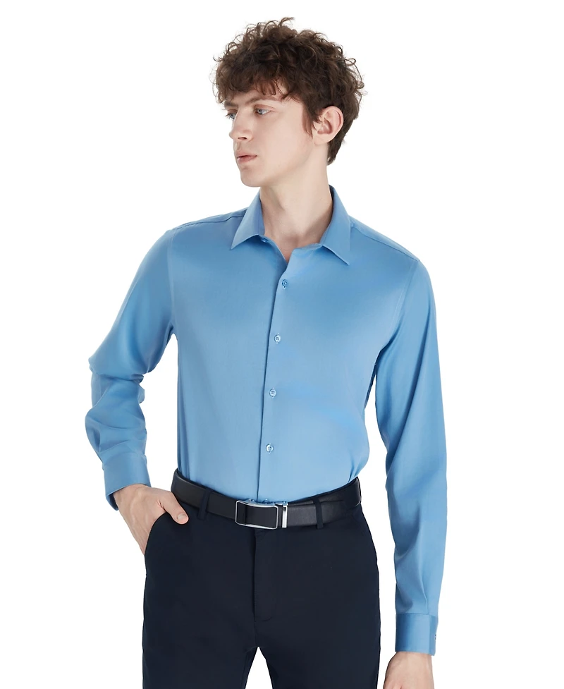 Bar Iii Men's Sateen Solid Dress Shirt, Macy's Exclusive