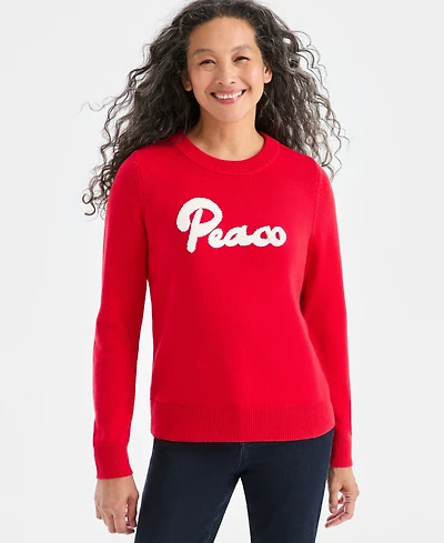Style & Co Women's Whimsy Embroidery Pullover Sweater, Macy's Exclusive