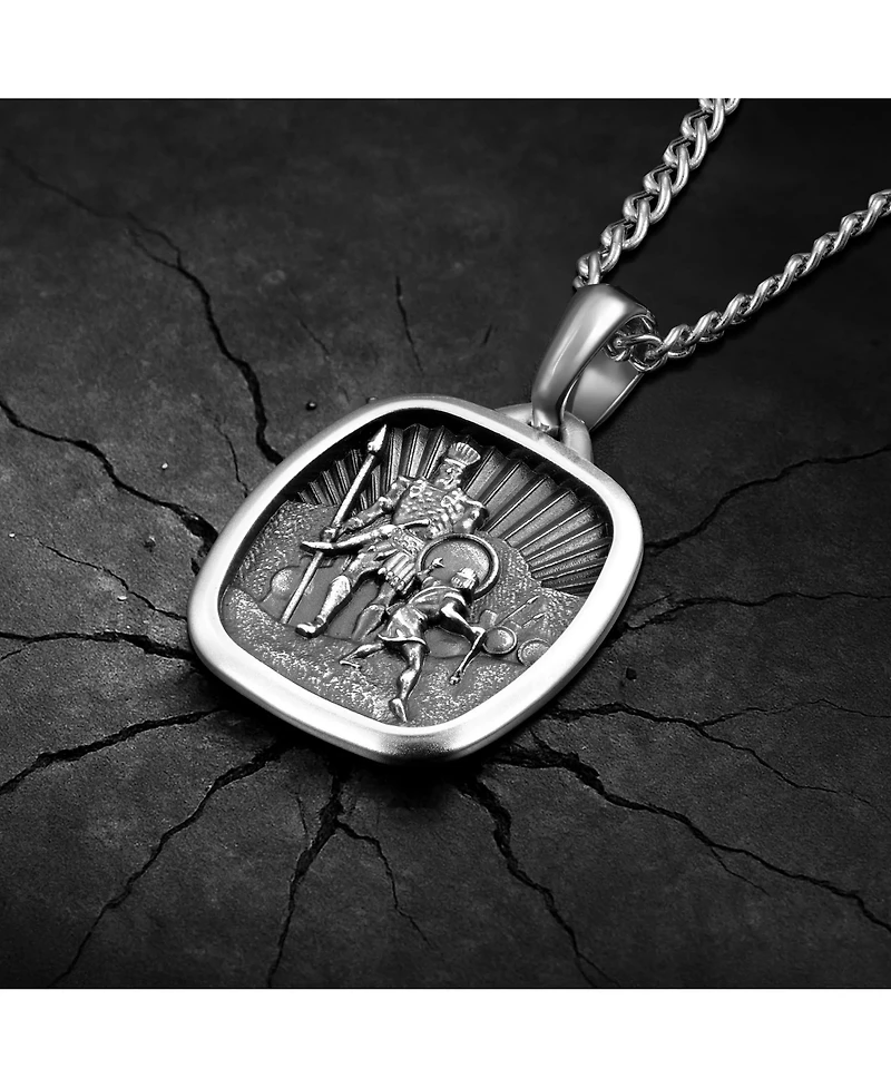 Vincero Men's Necklace The David & Goliath Pendant - Silver