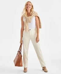 Style & Co Women's Straight-Leg Knit Twill Pants, Macy's Exclusive