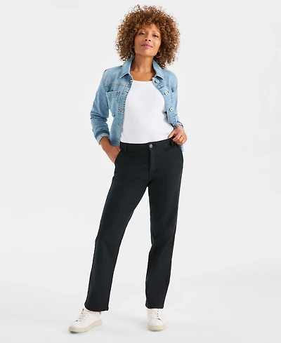 Style & Co Women's Straight-Leg Knit Twill Pants, Macy's Exclusive