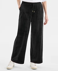 Style & Co Women's Wide-Leg Velour Lounge Pants, Macy's Exclusive