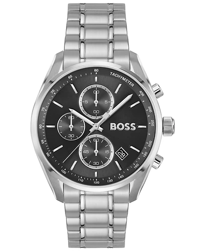 Hugo Boss Men's Grand Prix 40 Quartz Fashion Chrono Stainless Steel Watch