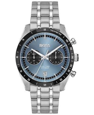 Hugo Boss Men's Tourmaster Quartz Multifunction Stainless Steel Watch, 41mm